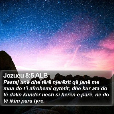 Jozueu 8:5 ALB Bible Verse Image