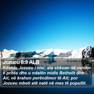 Jozueu 8:9 ALB Bible Verse Image