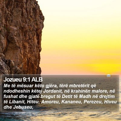 Jozueu 9:1 ALB Bible Verse Image