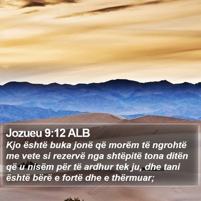 Jozueu 9:12 ALB Bible Verse Image