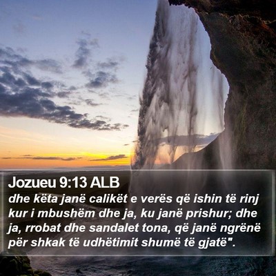 Jozueu 9:13 ALB Bible Verse Image