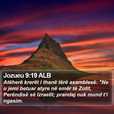 Jozueu 9:19 ALB Bible Verse Image