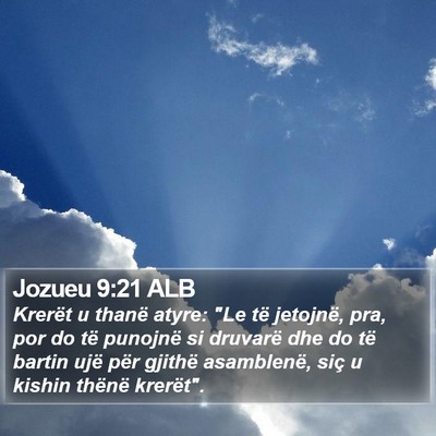 Jozueu 9:21 ALB Bible Verse Image