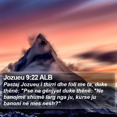 Jozueu 9:22 ALB Bible Verse Image
