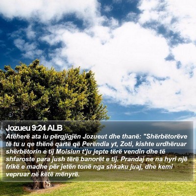 Jozueu 9:24 ALB Bible Verse Image