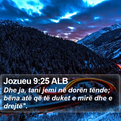 Jozueu 9:25 ALB Bible Verse Image