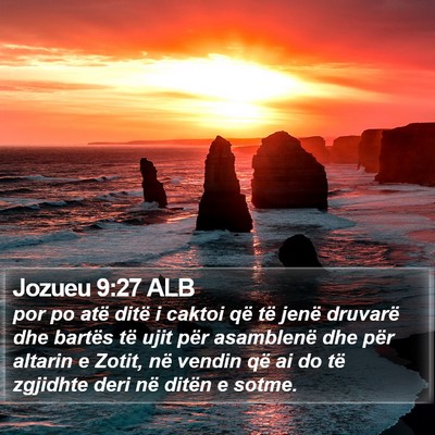 Jozueu 9:27 ALB Bible Verse Image