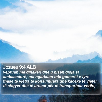Jozueu 9:4 ALB Bible Verse Image