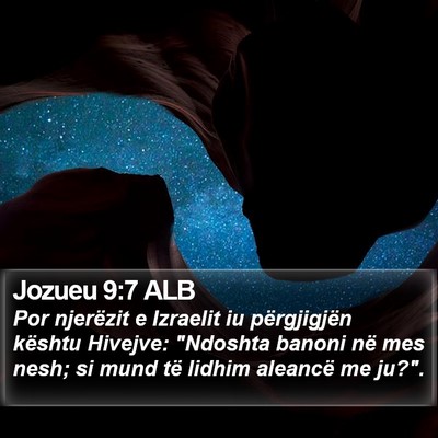 Jozueu 9:7 ALB Bible Verse Image