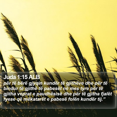 Juda 1:15 ALB Bible Verse Image