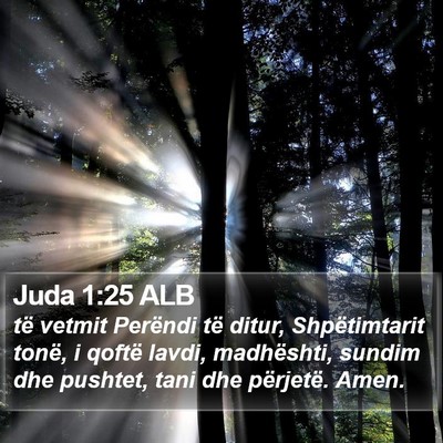 Juda 1:25 ALB Bible Verse Image
