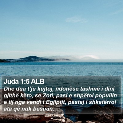 Juda 1:5 ALB Bible Verse Image