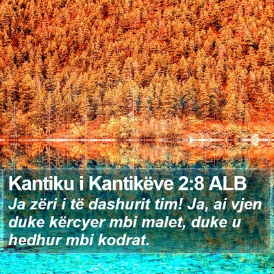 Kantiku i Kantikëve 2:8 ALB Bible Verse Image