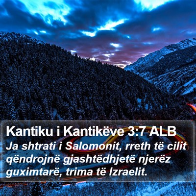 Kantiku i Kantikëve 3:7 ALB Bible Verse Image
