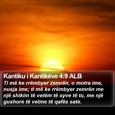 Kantiku i Kantikëve 4:9 ALB Bible Verse Image