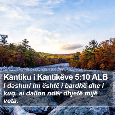 Kantiku i Kantikëve 5:10 ALB Bible Verse Image