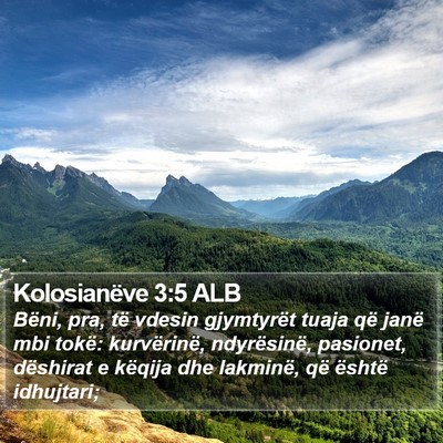 Kolosianëve 3:5 ALB Bible Verse Image
