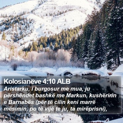 Kolosianëve 4:10 ALB Bible Verse Image