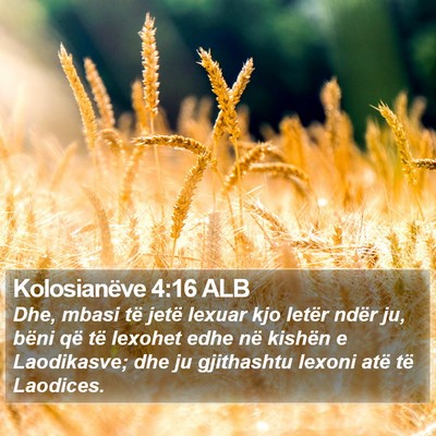 Kolosianëve 4:16 ALB Bible Verse Image