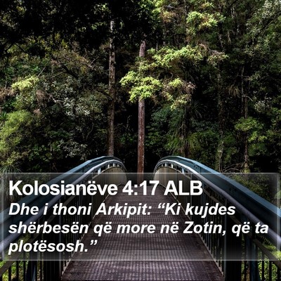Kolosianëve 4:17 ALB Bible Verse Image