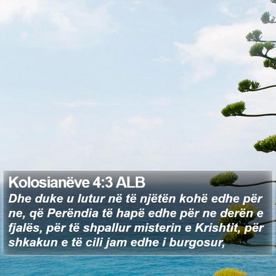 Kolosianëve 4:3 ALB Bible Verse Image