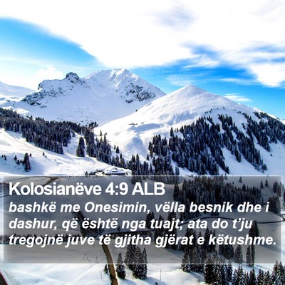 Kolosianëve 4:9 ALB Bible Verse Image