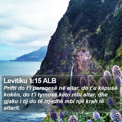 Levitiku 1:15 ALB Bible Verse Image