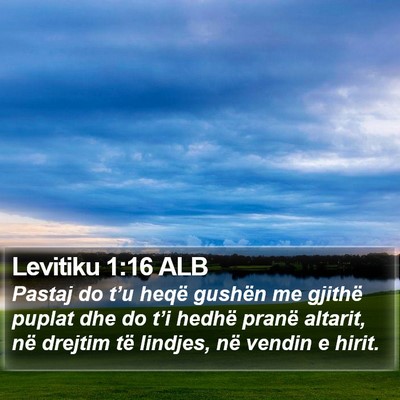 Levitiku 1:16 ALB Bible Verse Image