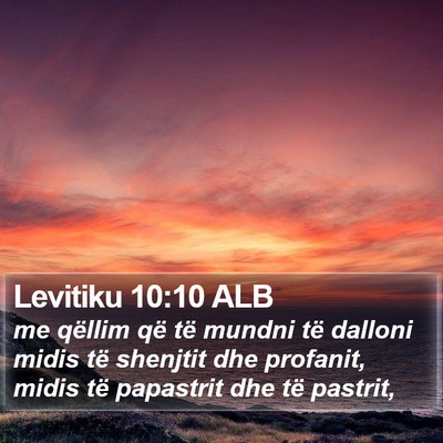 Levitiku 10:10 ALB Bible Verse Image