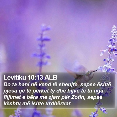 Levitiku 10:13 ALB Bible Verse Image