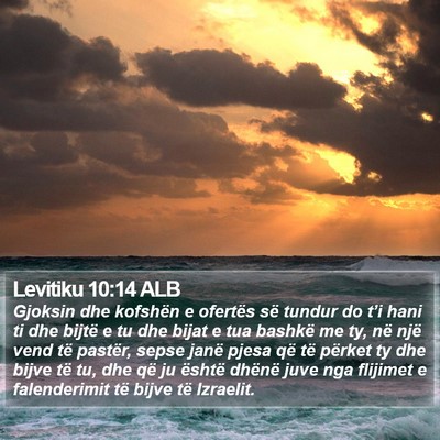 Levitiku 10:14 ALB Bible Verse Image