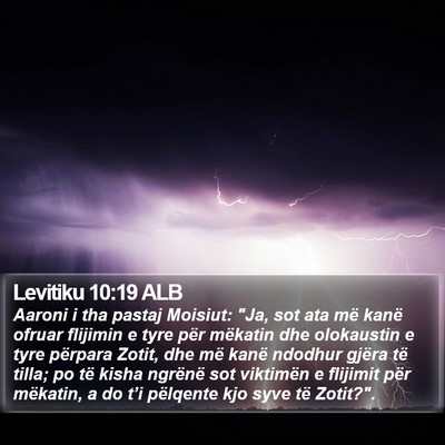Levitiku 10:19 ALB Bible Verse Image