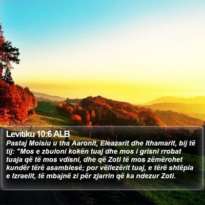 Levitiku 10:6 ALB Bible Verse Image