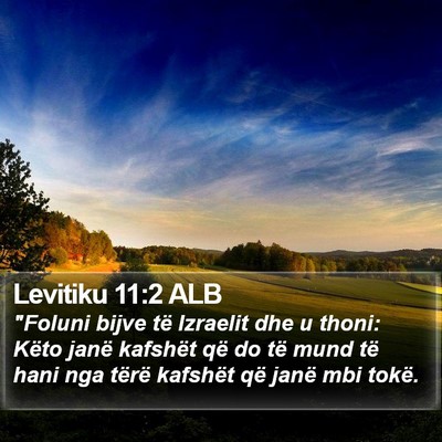Levitiku 11:2 ALB Bible Verse Image