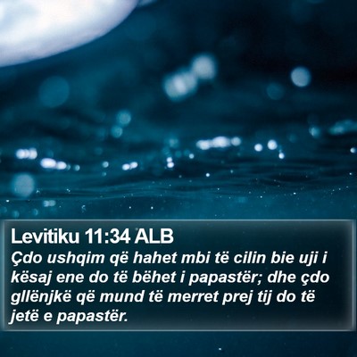 Levitiku 11:34 ALB Bible Verse Image