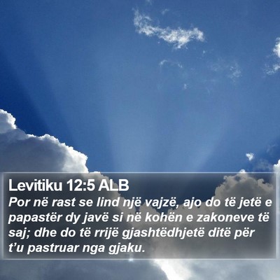 Levitiku 12:5 ALB Bible Verse Image