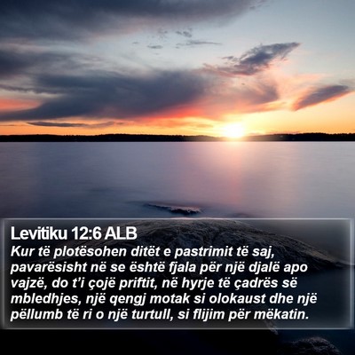 Levitiku 12:6 ALB Bible Verse Image