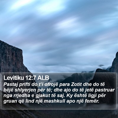 Levitiku 12:7 ALB Bible Verse Image