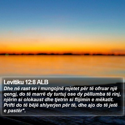 Levitiku 12:8 ALB Bible Verse Image