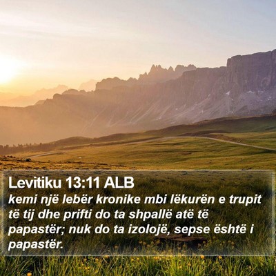 Levitiku 13:11 ALB Bible Verse Image