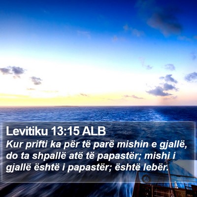 Levitiku 13:15 ALB Bible Verse Image