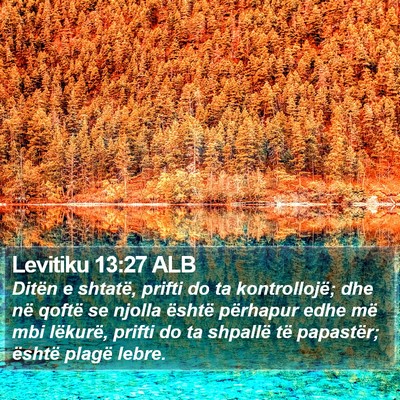Levitiku 13:27 ALB Bible Verse Image