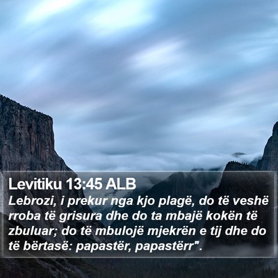 Levitiku 13:45 ALB Bible Verse Image
