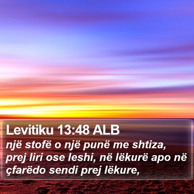Levitiku 13:48 ALB Bible Verse Image