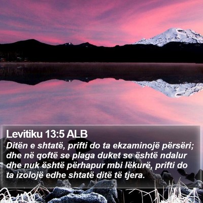 Levitiku 13:5 ALB Bible Verse Image