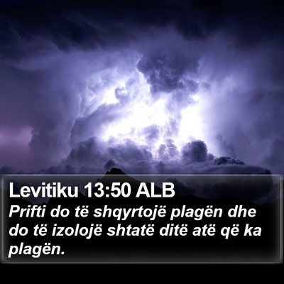 Levitiku 13:50 ALB Bible Verse Image