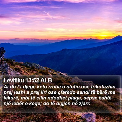 Levitiku 13:52 ALB Bible Verse Image