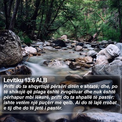 Levitiku 13:6 ALB Bible Verse Image
