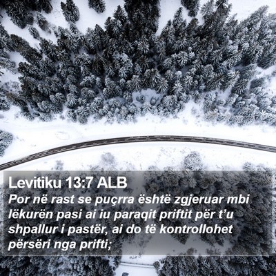Levitiku 13:7 ALB Bible Verse Image