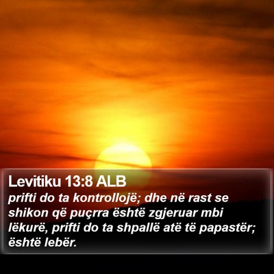 Levitiku 13:8 ALB Bible Verse Image